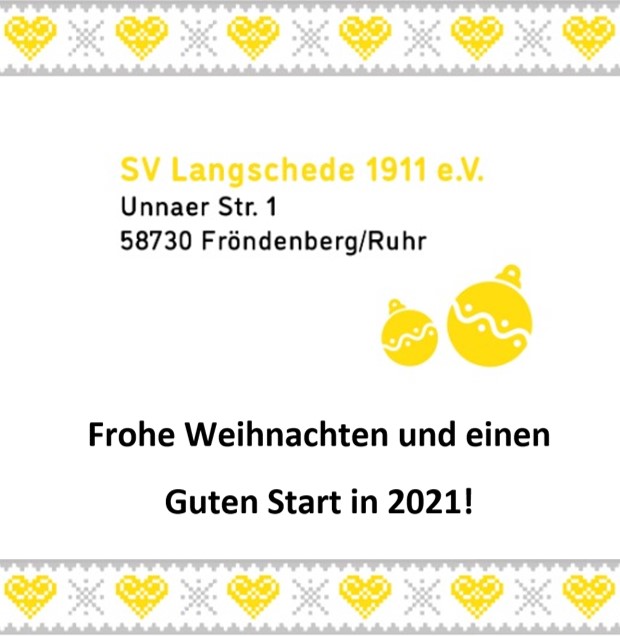 Frohe Weihnachten und einen Guten Start in 2021!